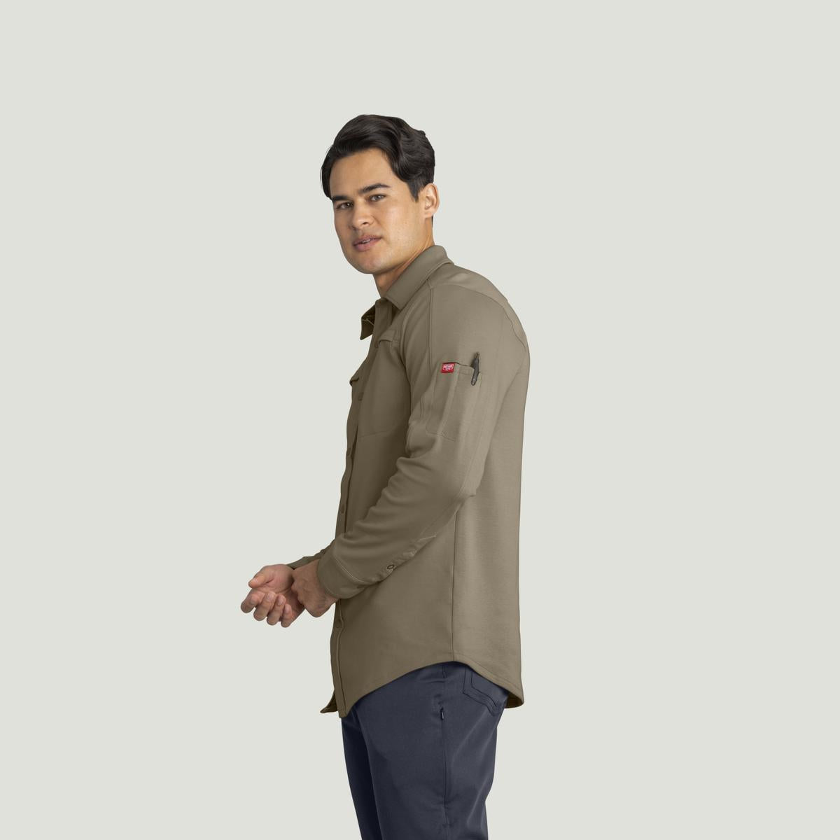 Red Kap Snap Front Jersey Long Sleeve Work Shirt