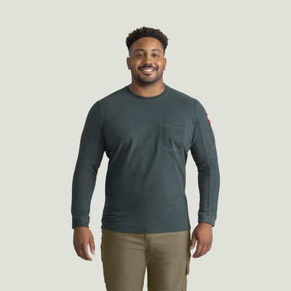 Red Kap Heavyweight Long Sleeve Cotton Pocket T-Shirt