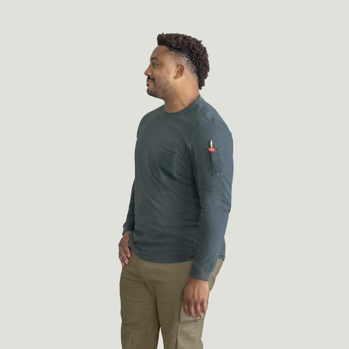 Red Kap Heavyweight Long Sleeve Cotton Pocket T-Shirt