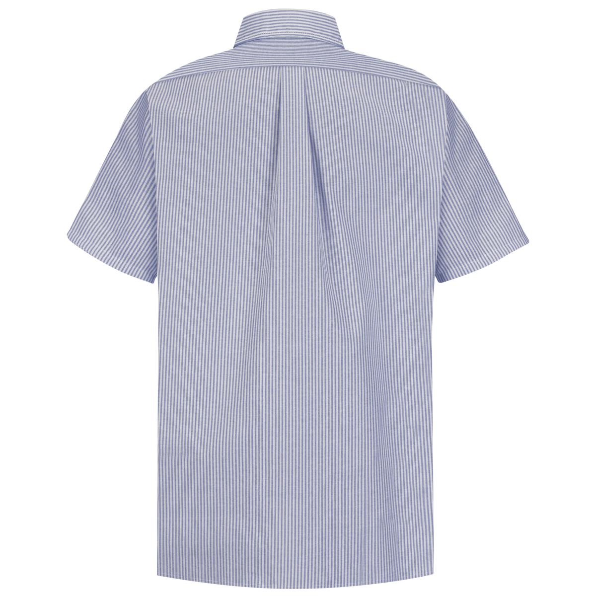 Red Kap Short Sleeve Striped Executive Oxford Dress Shirt