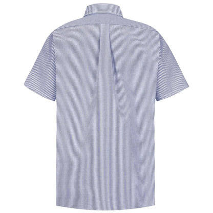 Red Kap Short Sleeve Striped Executive Oxford Dress Shirt