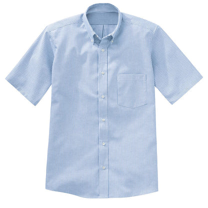 Red Kap Short Sleeve Striped Executive Oxford Dress Shirt