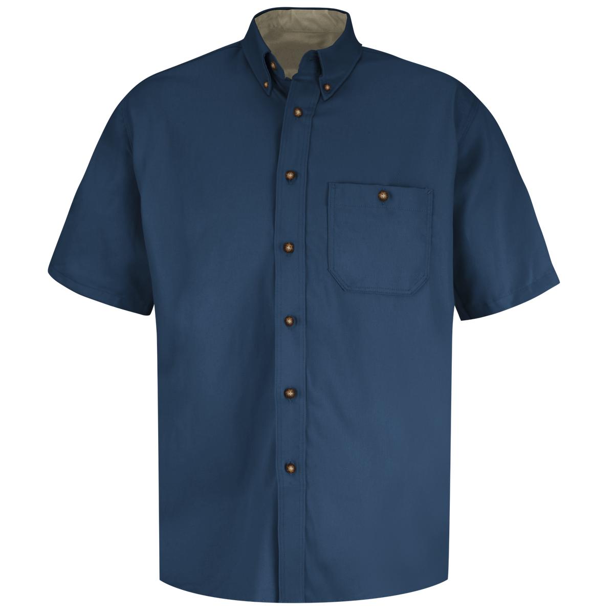 Red Kap Short Sleeve Cotton Contrast Dress Shirt