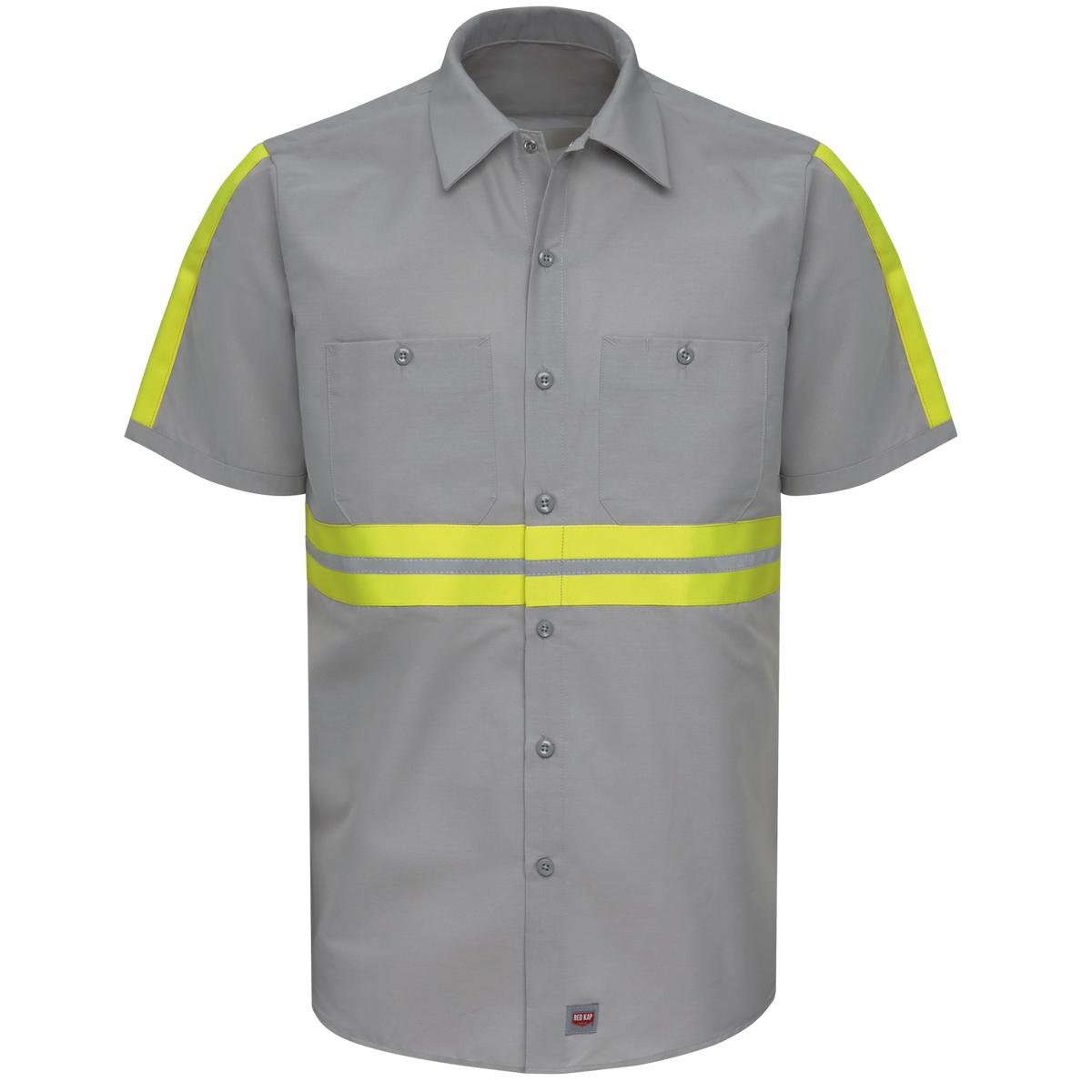 Red Kap Short Sleeve Enhanced Visibility Industrial Work Shirt