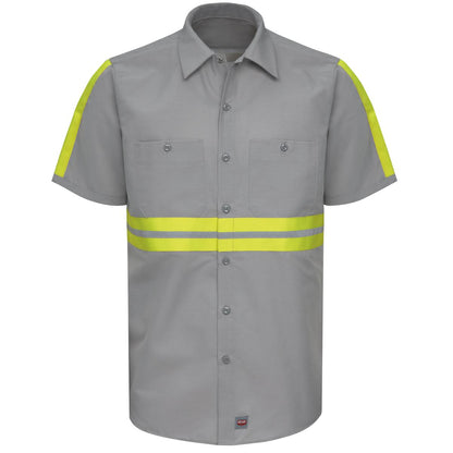 Red Kap Short Sleeve Enhanced Visibility Industrial Work Shirt