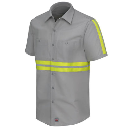 Red Kap Short Sleeve Enhanced Visibility Industrial Work Shirt