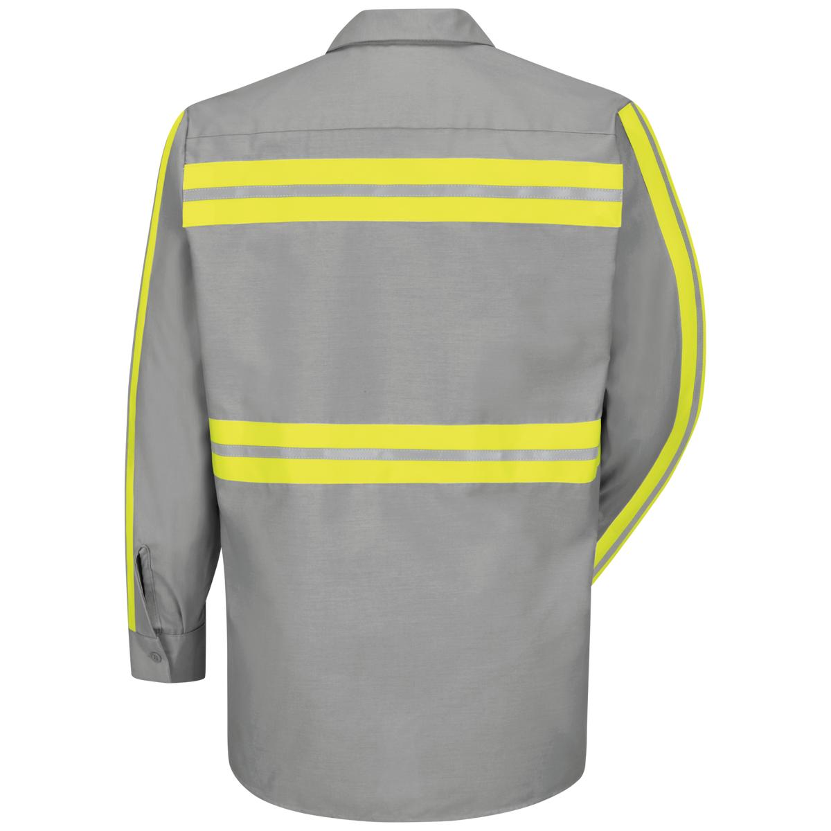 Red Kap Long Sleeve Enhanced Visibility Industrial Work Shirt