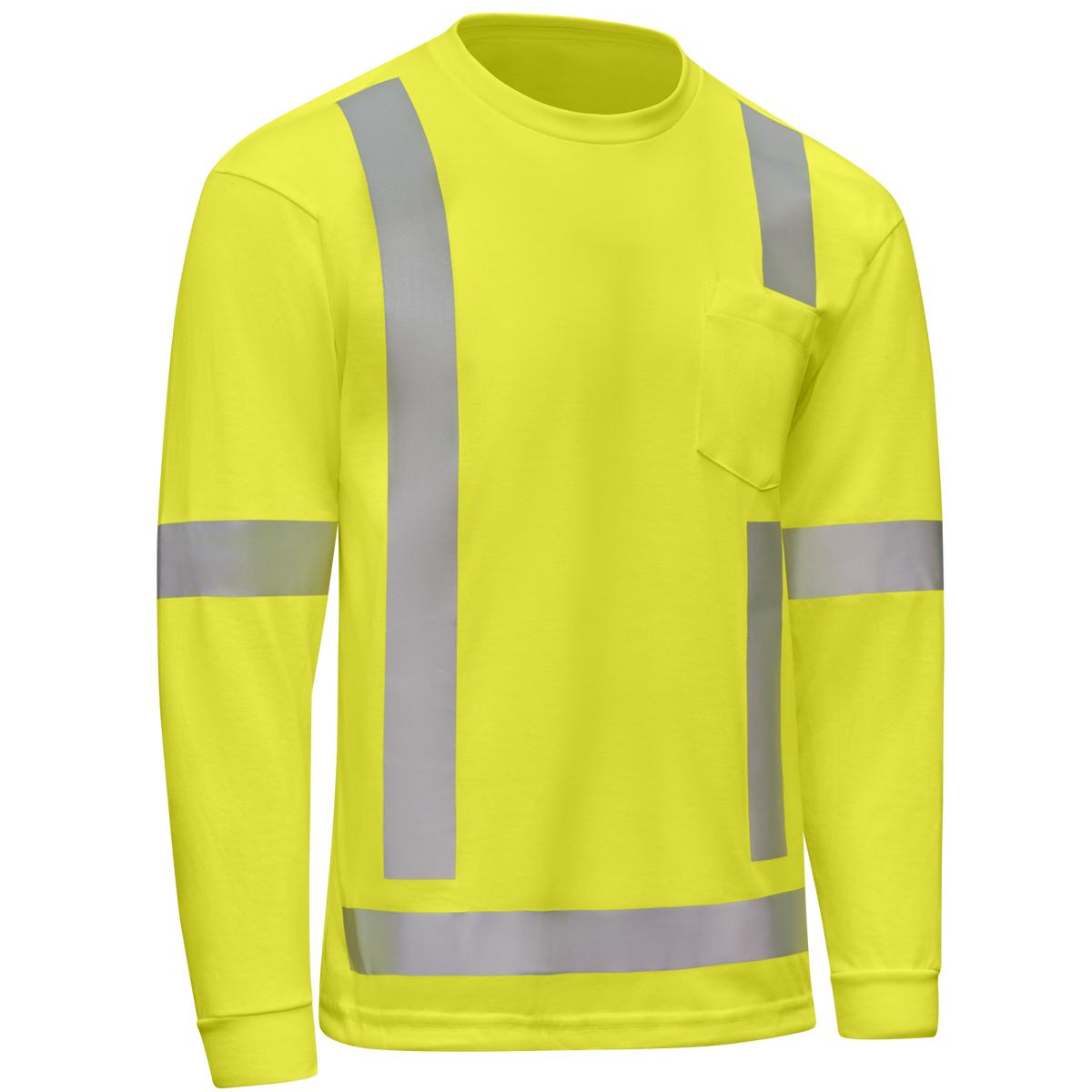 Red Kap Hi-Visibility Long Sleeve Pocket T-Shirt - Type R Class 3