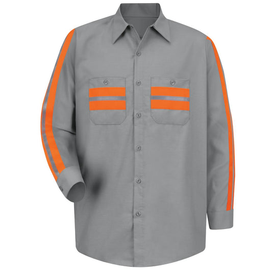 Red Kap Long Sleeve Enhanced Visibility Shirt