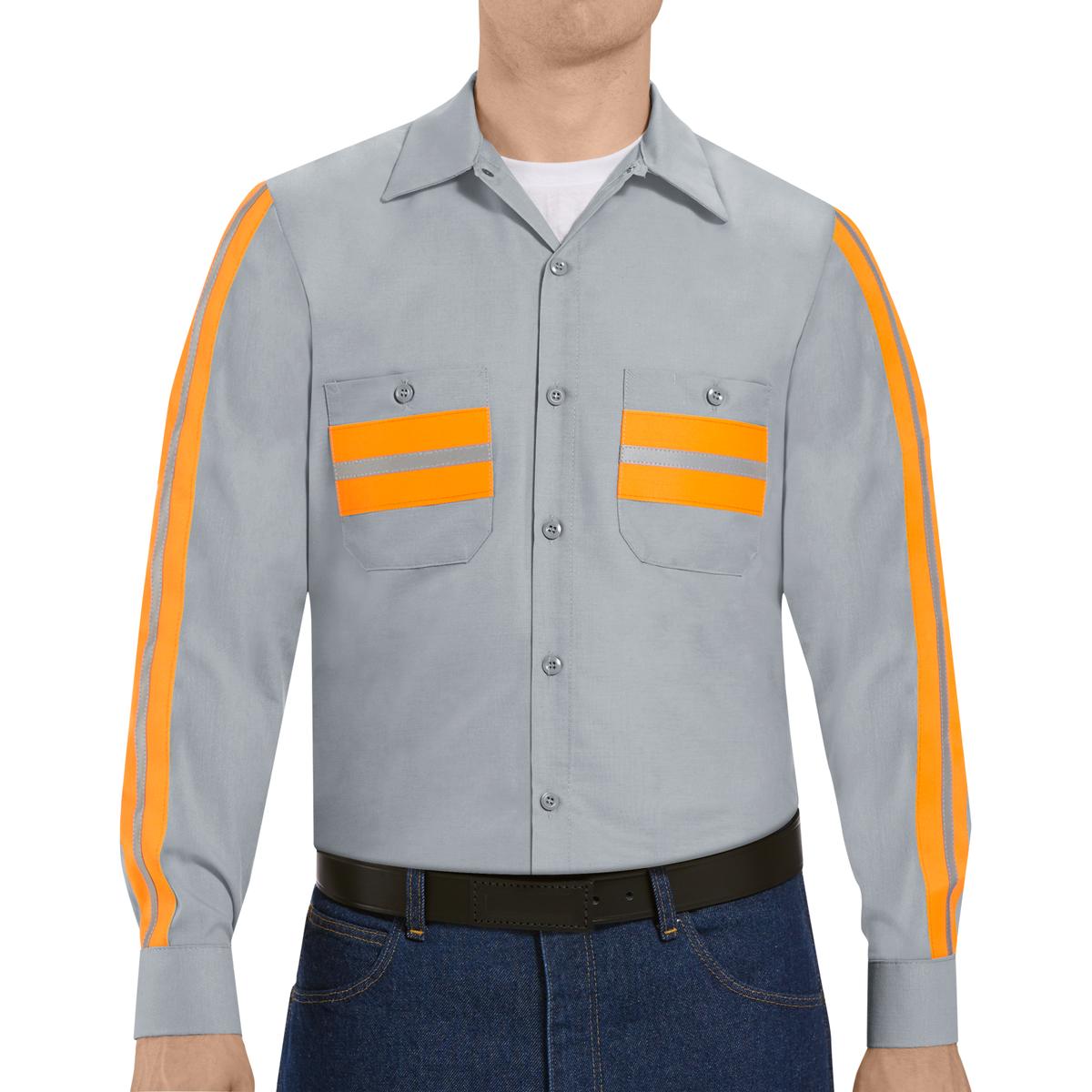 Red Kap Long Sleeve Enhanced Visibility Shirt