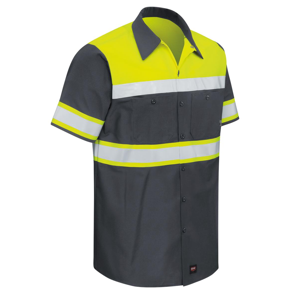 Red Kap Hi-Vis Short Sleeve Ripstop Shirt - Type O Class 1