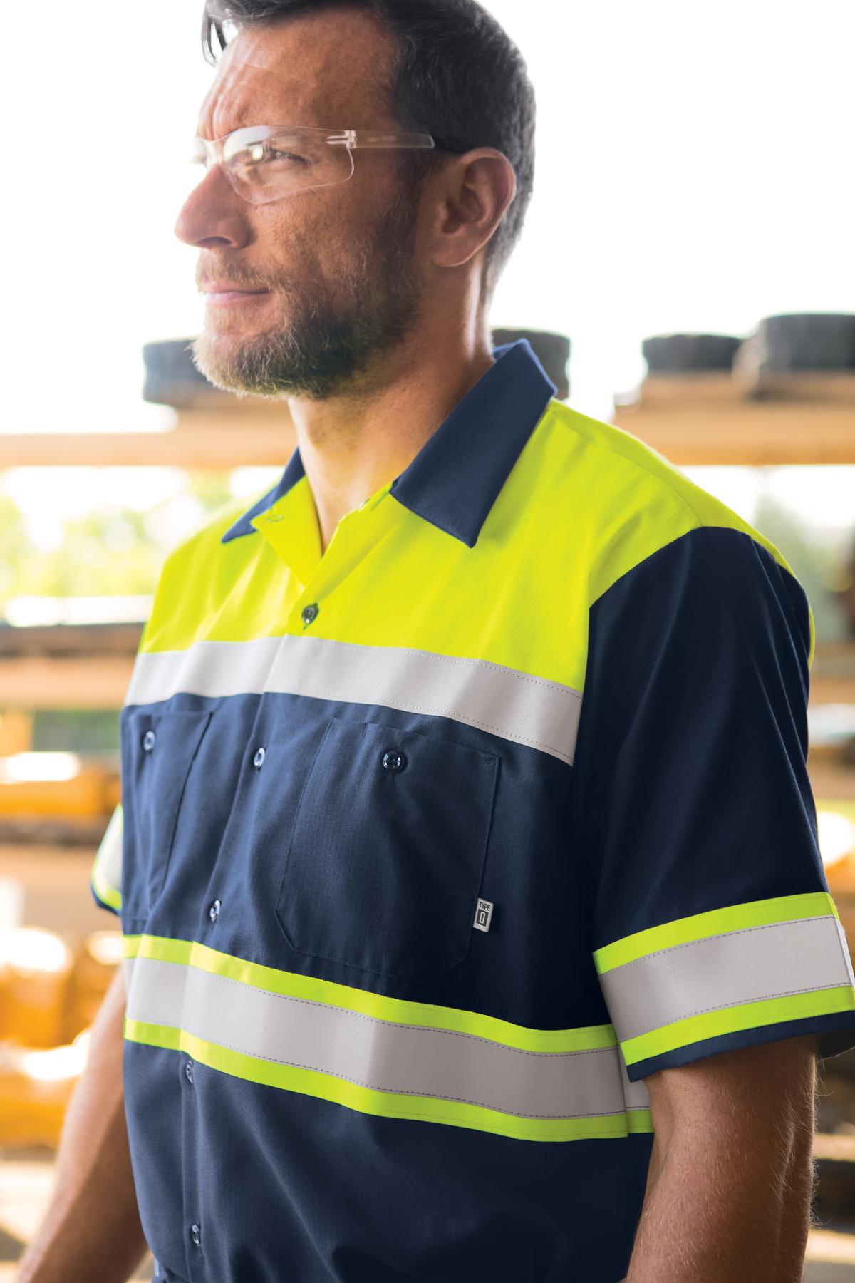 Red Kap Hi-Vis Short Sleeve Ripstop Shirt - Type O Class 1
