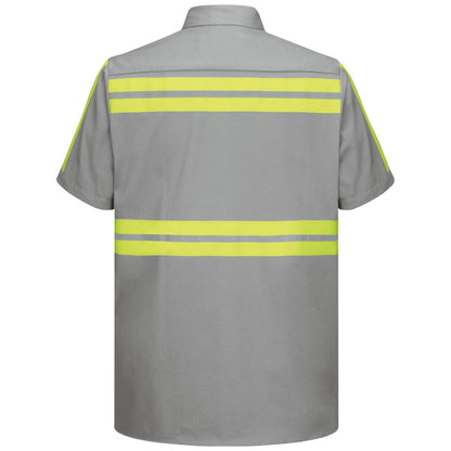 Red Kap Short Sleeve Enhanced Visibility Cotton Work Shirt