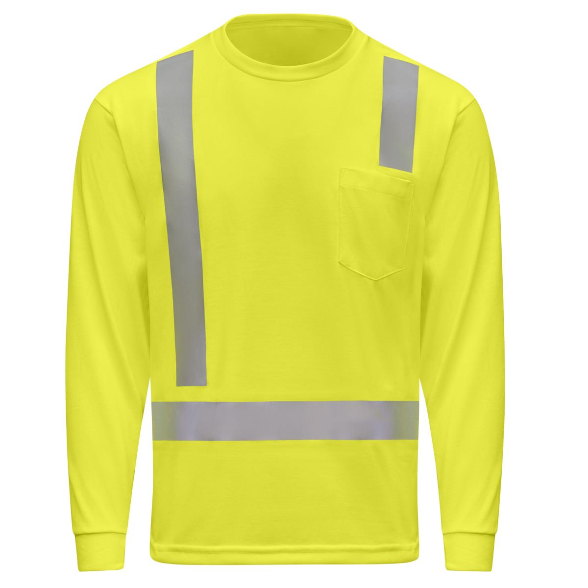 Red Kap Hi-Visibility Long Sleeve Pocket T-Shirt - Type R Class 2