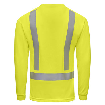 Red Kap Hi-Visibility Long Sleeve Pocket T-Shirt - Type R Class 2