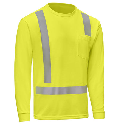 Red Kap Hi-Visibility Long Sleeve Pocket T-Shirt - Type R Class 2
