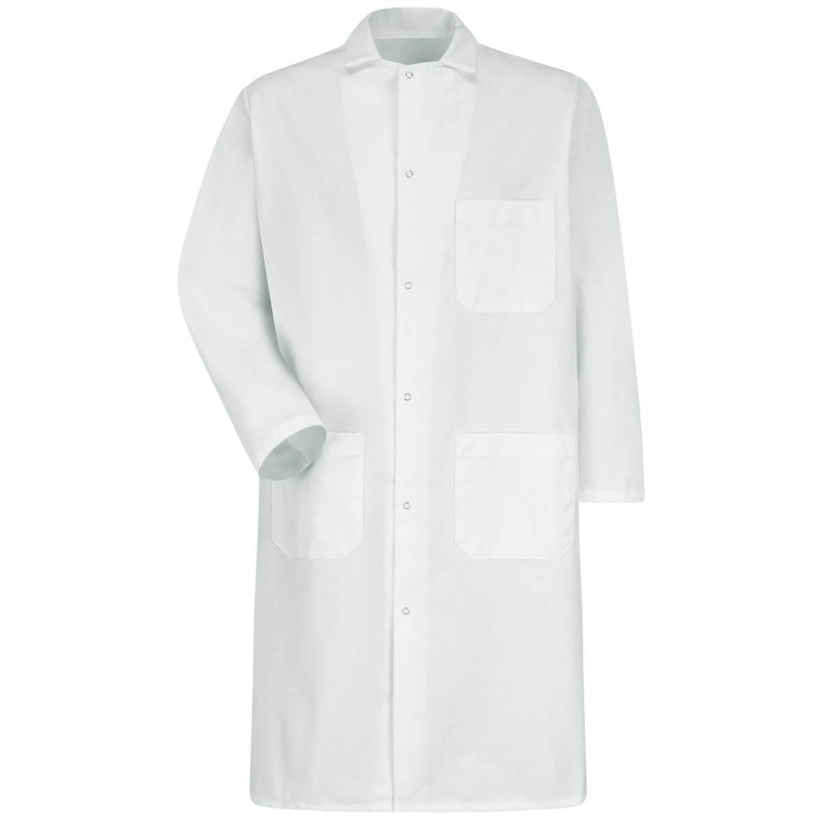 Red Kap Gripper-Front Butcher Frock with Exterior Pocket