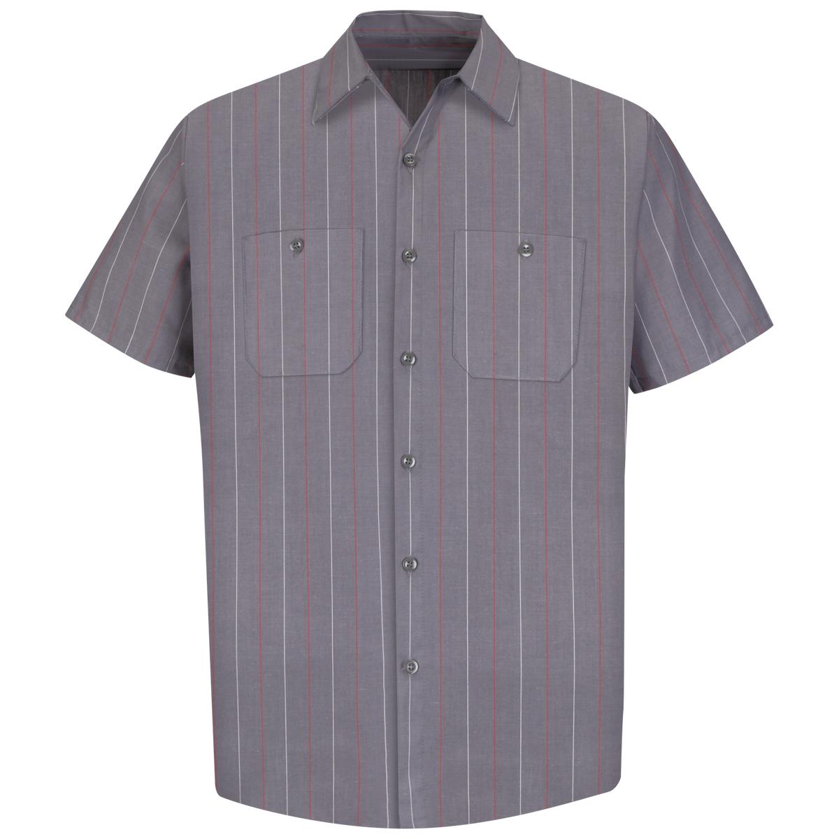 Red Kap Short Sleeve Industrial Stripe Work Shirt