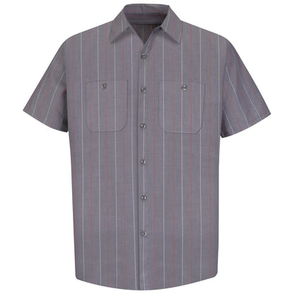 Red Kap Short Sleeve Industrial Stripe Work Shirt