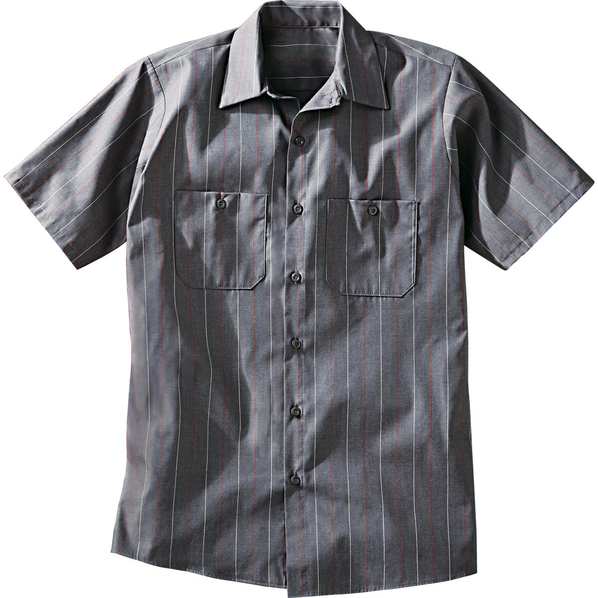 Red Kap Short Sleeve Industrial Stripe Work Shirt