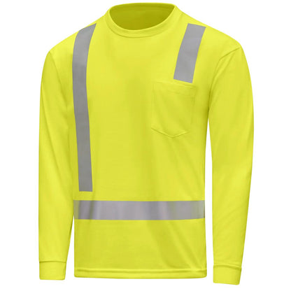 Red Kap Hi-Visibility Long Sleeve Pocket T-Shirt - Type R Class 2