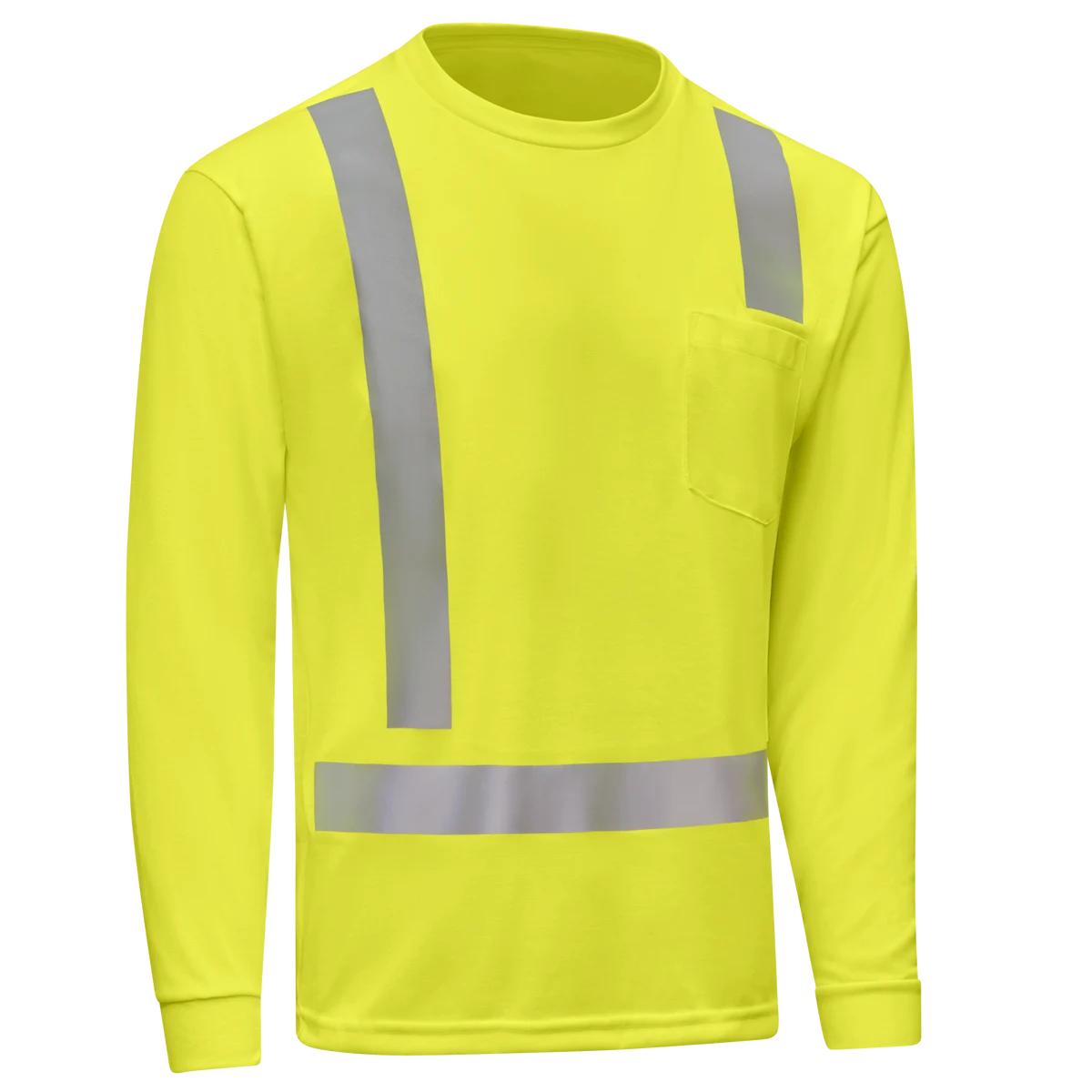 Red Kap Hi-Visibility Long Sleeve Pocket T-Shirt - Type R Class 2