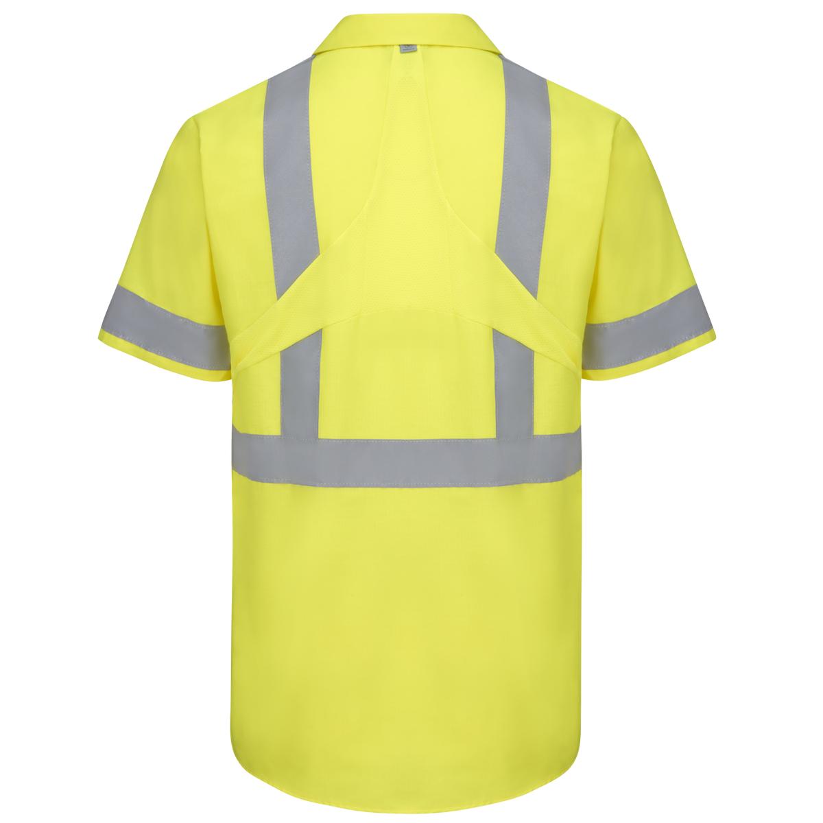 Red Kap Short Sleeve Hi-Visibility Ripstop Work Shirt - Class 2