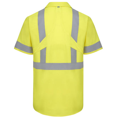 Red Kap Short Sleeve Hi-Visibility Ripstop Work Shirt - Class 2