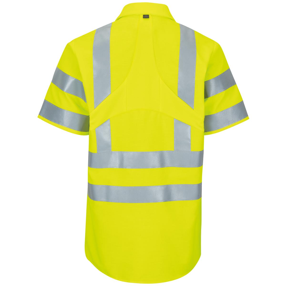 Red Kap Short Sleeve Hi-Visibility Ripstop Work Shirt
