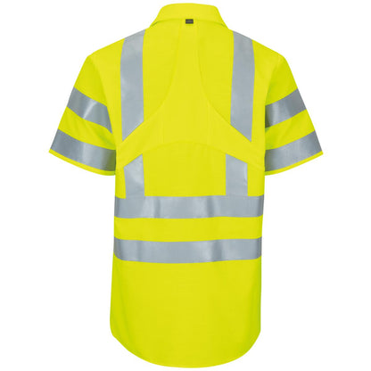 Red Kap Short Sleeve Hi-Visibility Ripstop Work Shirt