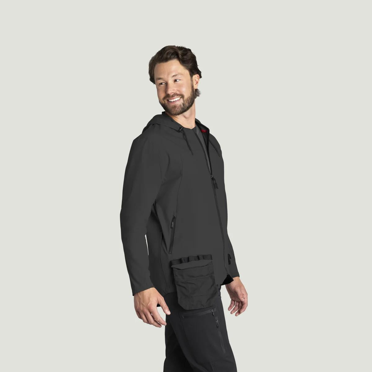 Red Kap Performance Hooded Windbreaker Jacket with ToolShift Pocket