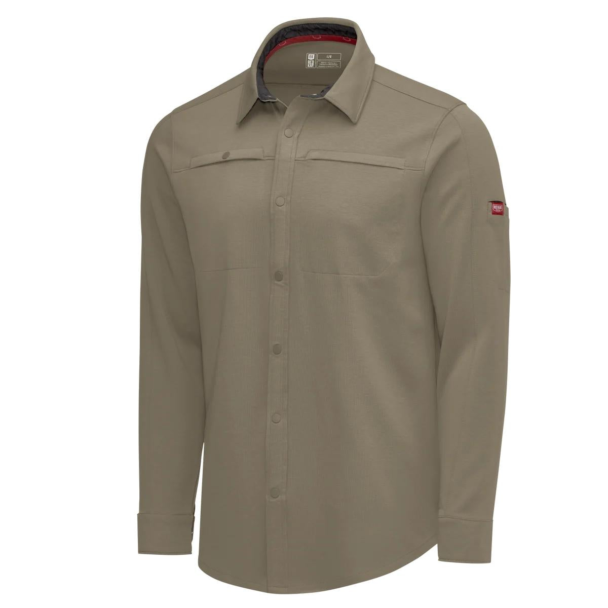 Red Kap Snap Front Jersey Long Sleeve Work Shirt