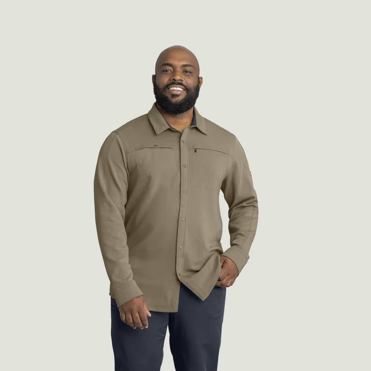 Red Kap Snap Front Jersey Long Sleeve Work Shirt