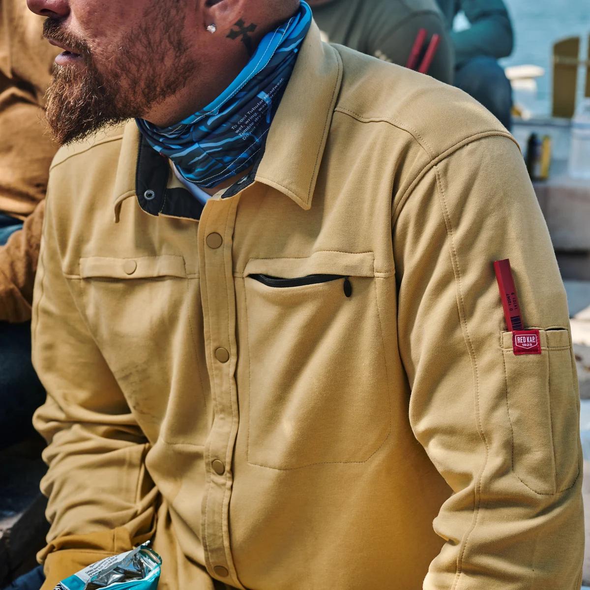 Red Kap Snap Front Jersey Long Sleeve Work Shirt