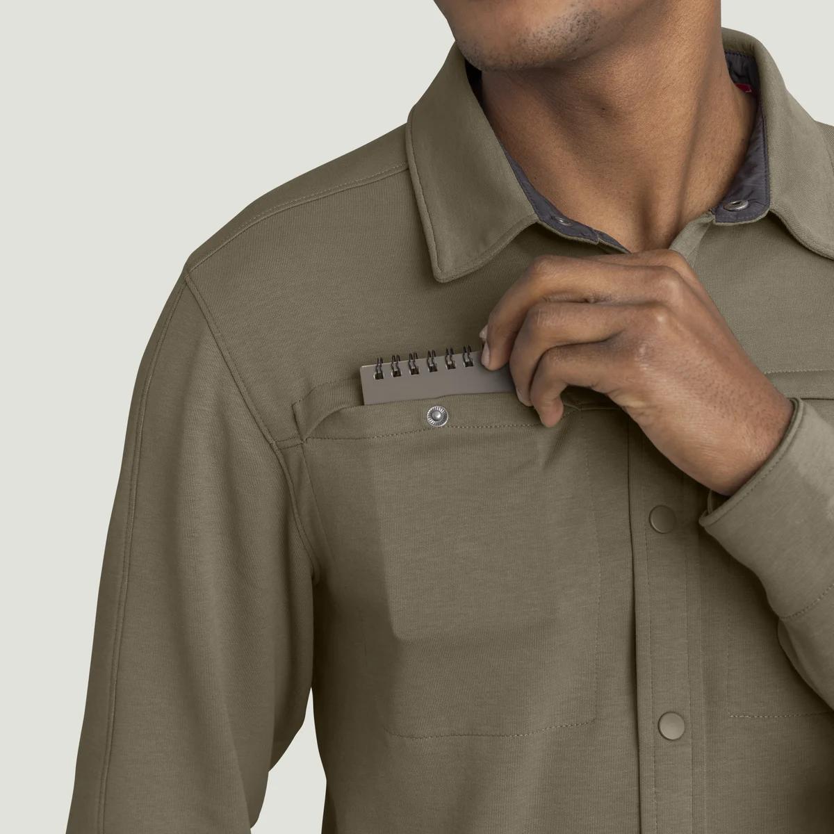 Red Kap Snap Front Jersey Long Sleeve Work Shirt
