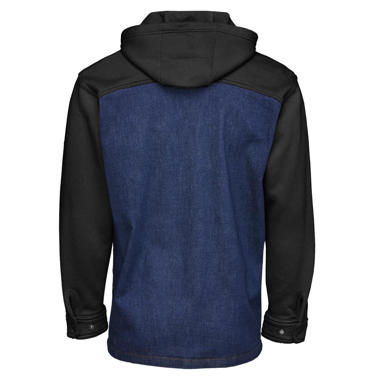 Red Kap Denim and Fleece Hooded Shirt Jacket