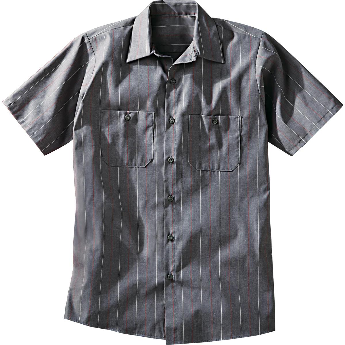 Red Kap Short Sleeve Industrial Stripe Work Shirt