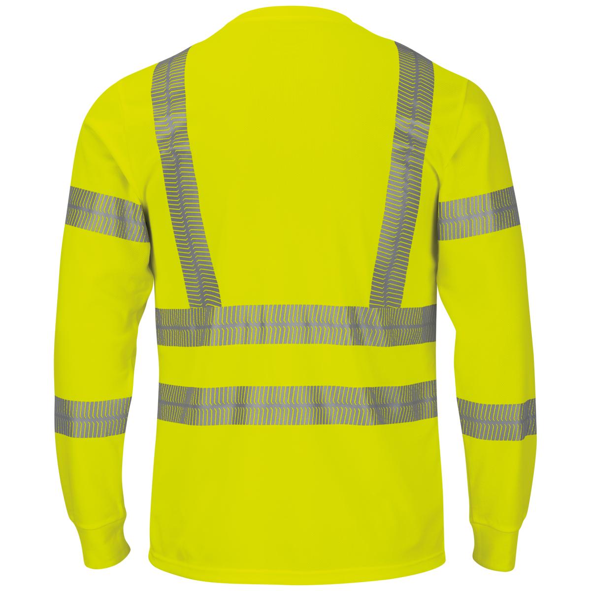 Red Kap Long Sleeve Hi-Visibility T-Shirt, Type R Class 3