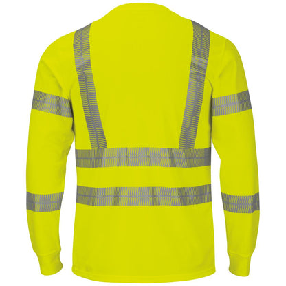 Red Kap Long Sleeve Hi-Visibility T-Shirt, Type R Class 3