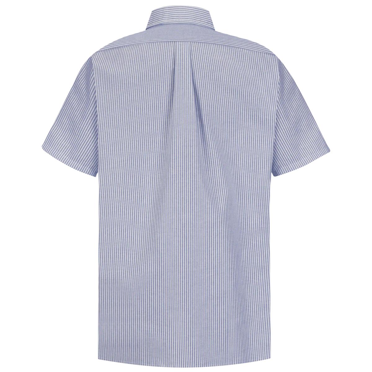Red Kap Short Sleeve Striped Executive Oxford Dress Shirt
