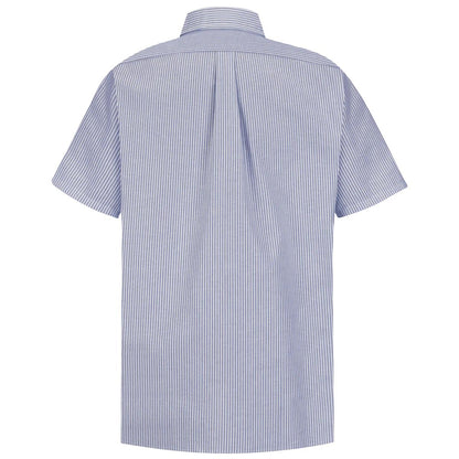 Red Kap Short Sleeve Striped Executive Oxford Dress Shirt