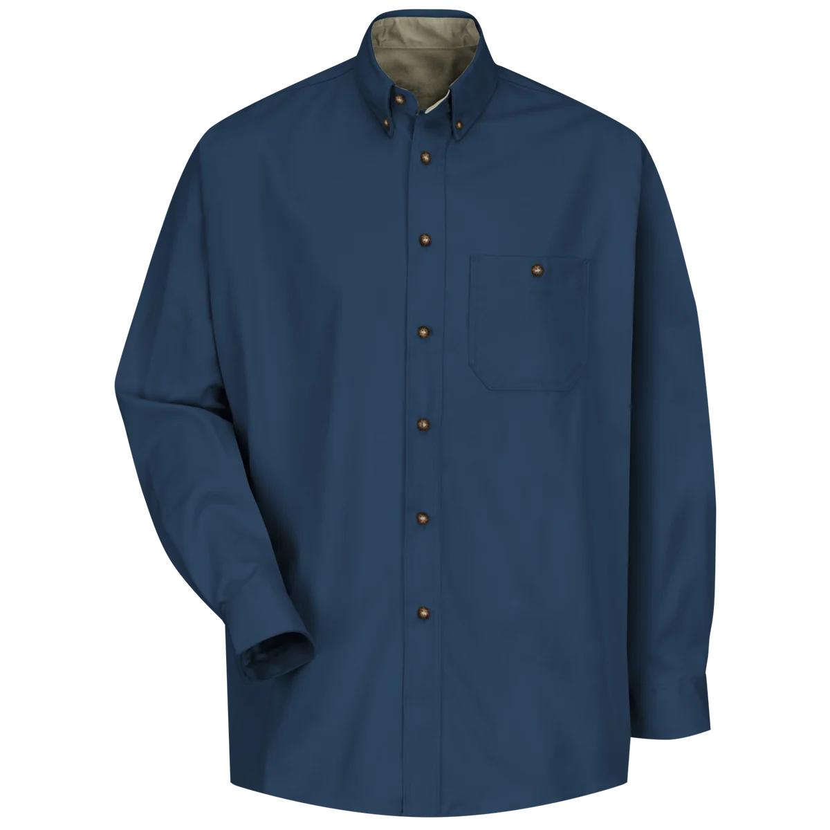 Red Kap Long Sleeve Cotton Contrast Dress Shirt