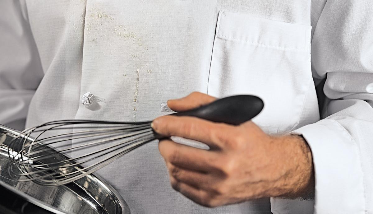 Red Kap Ten Knot Button Chef Coat with OilBlok + MIMIX®
