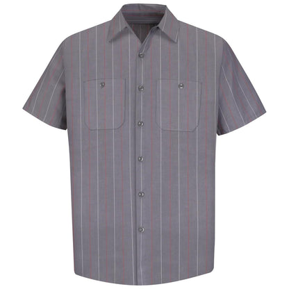 Red Kap Short Sleeve Industrial Stripe Work Shirt
