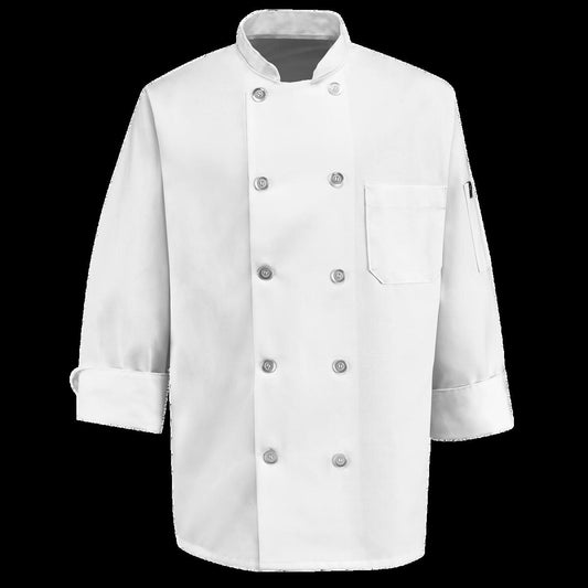 Red Kap Ten Pearl Button Chef Coat - Chefs Coats and Jackets