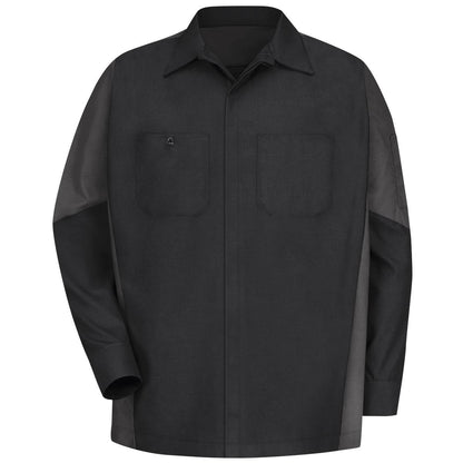 Red Kap Long Sleeve Two-Tone Crew Shirt