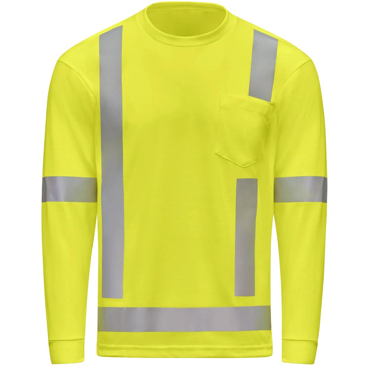 Red Kap Hi-Visibility Long Sleeve Pocket T-Shirt - Type R Class 3