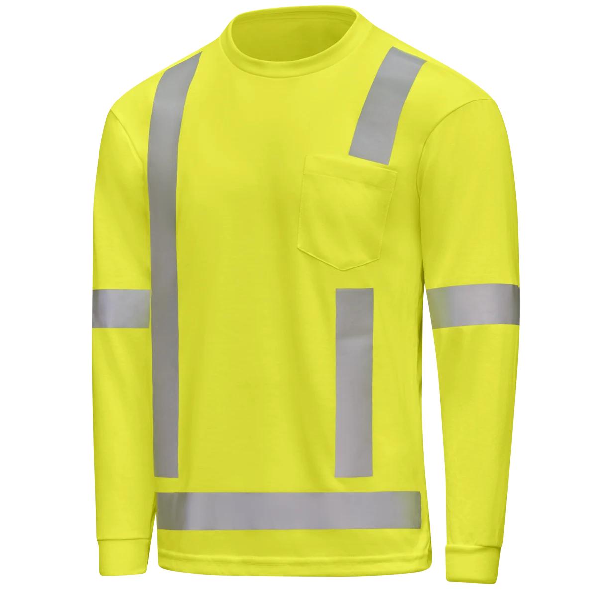 Red Kap Hi-Visibility Long Sleeve Pocket T-Shirt - Type R Class 3