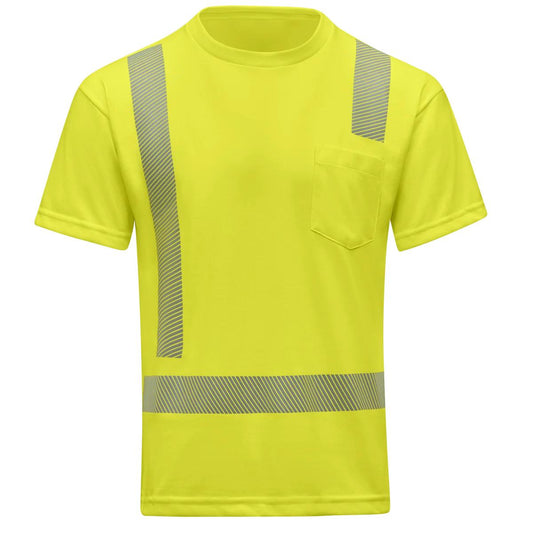Red Kap Hi-Visibility Breathable Short Sleeve Pocket T-Shirt - Type R Class 2