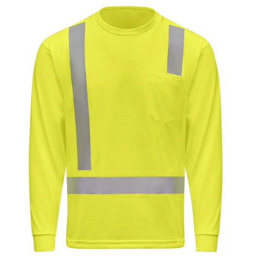 Red Kap Hi-Visibility Long Sleeve Pocket T-Shirt - Type R Class 2